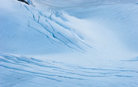 Mountain landscape with snow and clear blue skyの写真素材