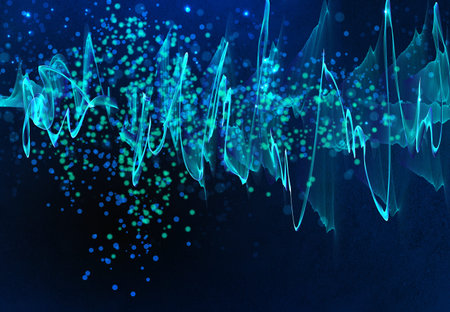 Colorful abstract background with lights and loops
