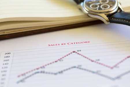 Business collage with various items of business manの写真素材