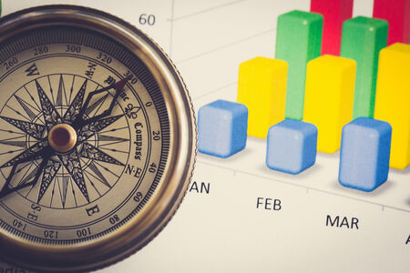 Right direction of your business. Collageの写真素材