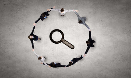 Group of business people standing in circleの写真素材