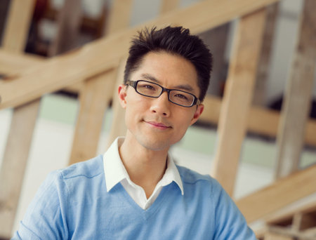 Portrait of young businessman in office