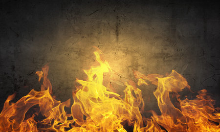 Fire outbreak on an abstract background from the sides