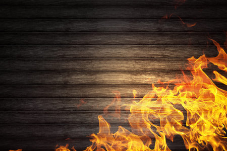 Fire outbreak on an abstract background from the sides