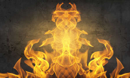 Fire outbreak on an abstract background from the sidesの写真素材