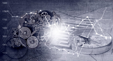 Abstarct image with financial business theme and concepts