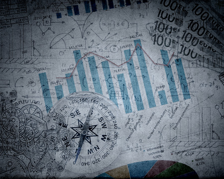 Background old styled image with business conceptの写真素材