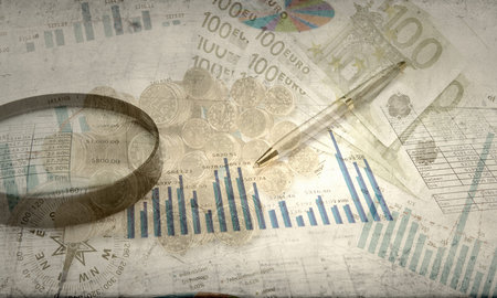 Background old styled image with business concept