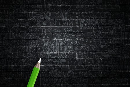 Planning concept with pencil drawing business strategy sketchesの写真素材