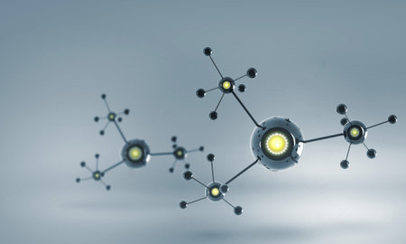 High tech background concept with molecule chain