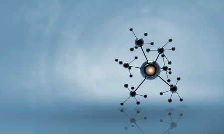 High tech background concept with molecule chain
