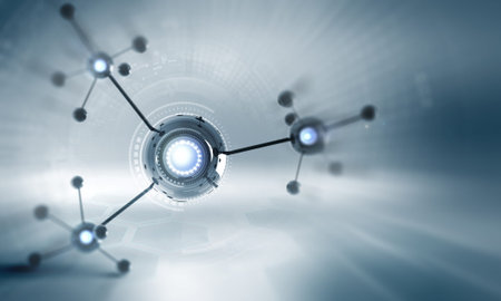 High tech background concept with molecule chain