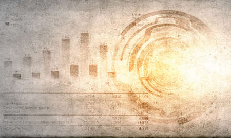 Background old styled image with business conceptの写真素材