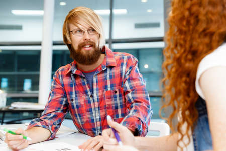Business team working together in office