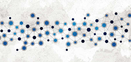 Background conceptual image with grid representing social networking concept