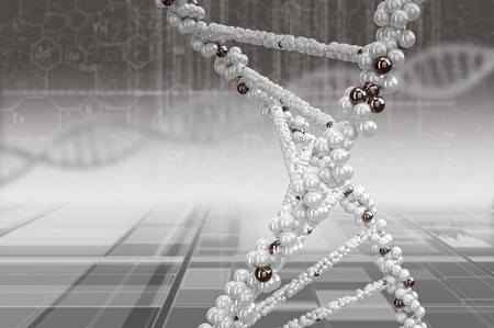 High technology DNA molecule background as biochemistry science conceptの写真素材