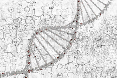 High technology DNA molecule background as biochemistry science conceptの写真素材