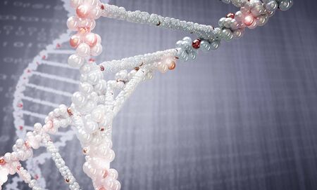 High technology DNA molecule background as biochemistry science concept