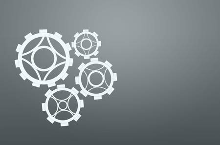Concept of harmonious working mechanism with gears and cogwheelsの写真素材
