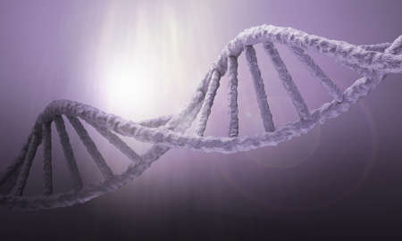 Biochemistry science concept with molecules on color background