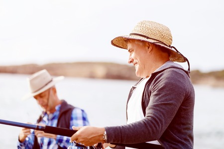 Picture of fishermen fishing with rods