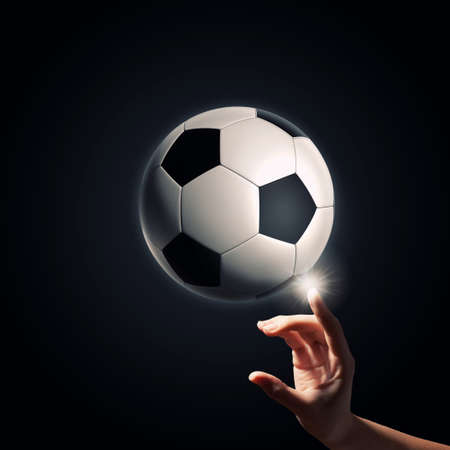 Close up of human hands touching with fingers ballの写真素材