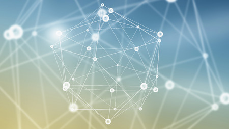 Background image with connection lines as symbol of global interaction