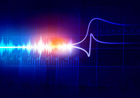 Background image with futuristic interface as sound concept