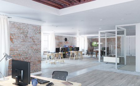 Modern empty office interior as design sampleの写真素材