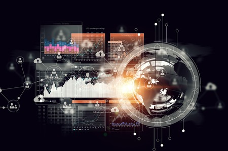 Digital background image presenting global connection concept