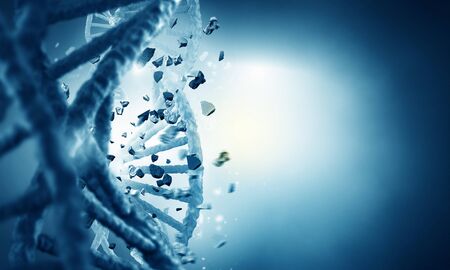 Science background image with DNA molecule 3D illustration