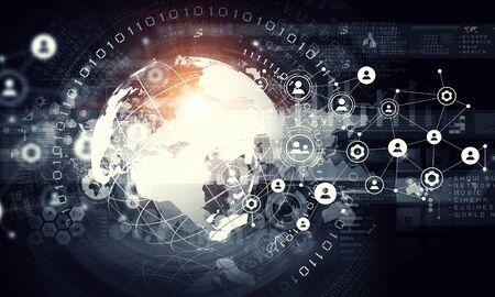 Digital background image presenting global connection concept