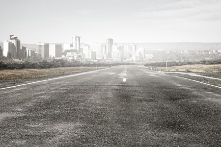 Asphalt road as symbol of effective business startの写真素材