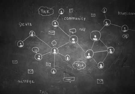 Background conceptual image with business networking conceptの写真素材