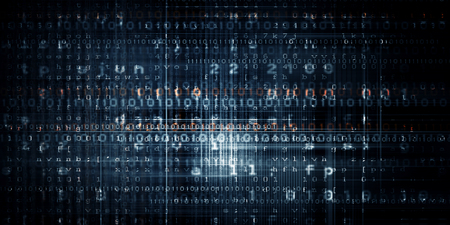 Binary code background presenting internet security concept