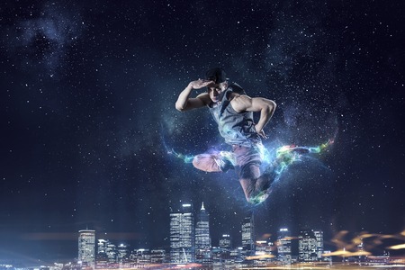 Young handsome breakdance or hip hop guyの写真素材