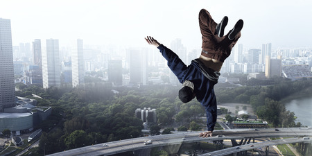 Young handsome breakdance or hip hop guy