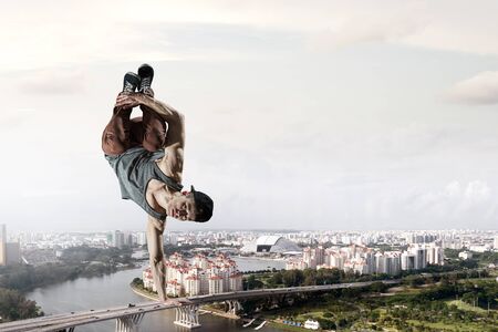Young handsome breakdance or hip hop guy