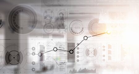 Innovative media technologies for productive business. Mixed mediaの写真素材