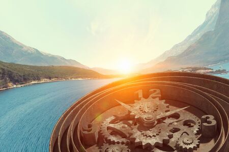 When time is passing . Mixed mediaの写真素材