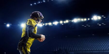 American football player . Mixed media