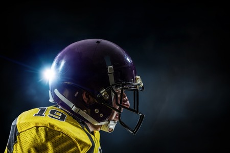 American football player . Mixed mediaの写真素材