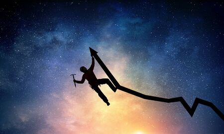 Extreme climbing is his adrenaline . Mixed media