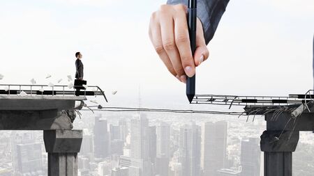 Industrial construction services . Mixed mediaの写真素材