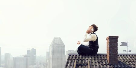 Finding place for isolation . Mixed mediaの写真素材