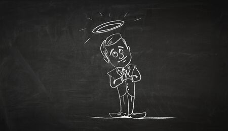 Cartoon image of business personage . Mixed mediaの写真素材