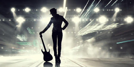 Music is her lifestyle . Mixed mediaの写真素材