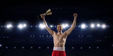 He will be a champion . Mixed mediaの写真素材