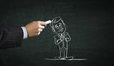 Cartoon image of business personage . Mixed mediaの写真素材