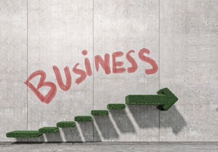 Ladder of success and achievement . Mixed mediaの写真素材